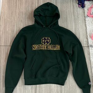 Champion Dark Green Notre Dame Hoodie